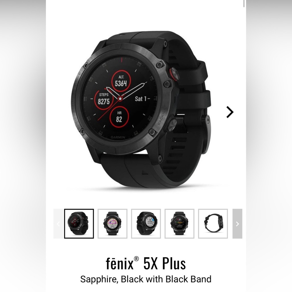 Garmin Fenix 5 Plus Sapphire - Picture 1 of 16